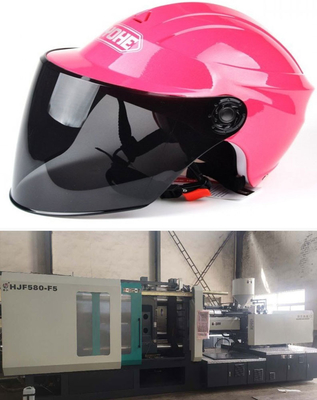 Máquina de moldeo por inyección de casco de seguridad rojo con alto rendimiento