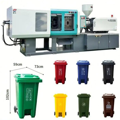 Máquina plástica horizontal del moldeo a presión para la cestería de la basura de la basura del hogar